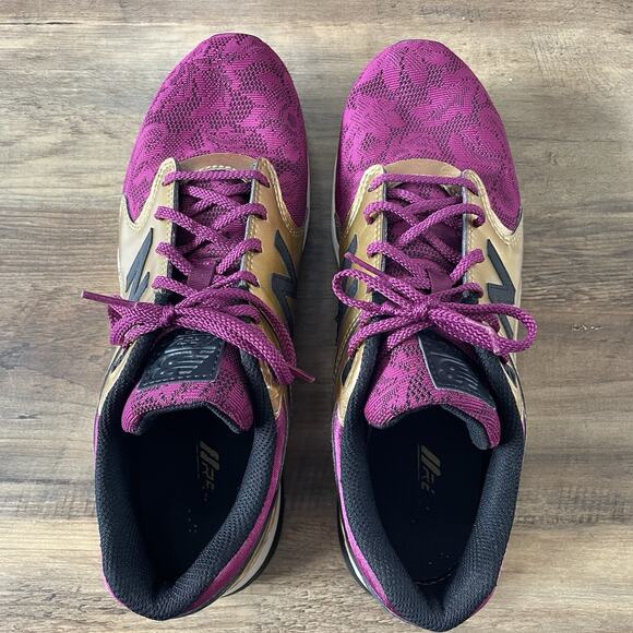 New Balance Revlite 1550 Metallic Gold Magenta Floral WL1550MA Women’s Size 10 B - Picture 4 of 9